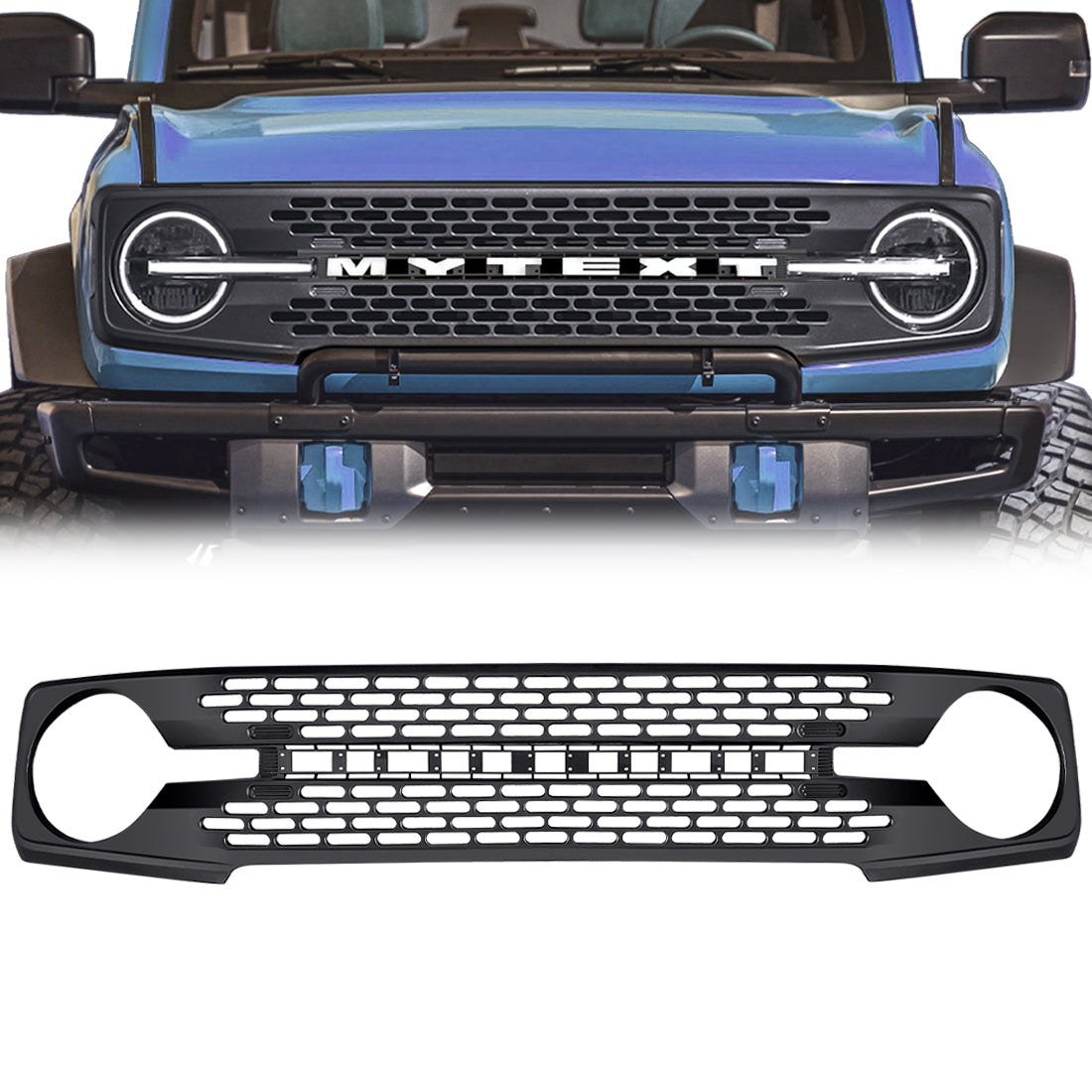 Matte black abs plastic grille from AMERICAN MODIFIED part number AMFMEA00102