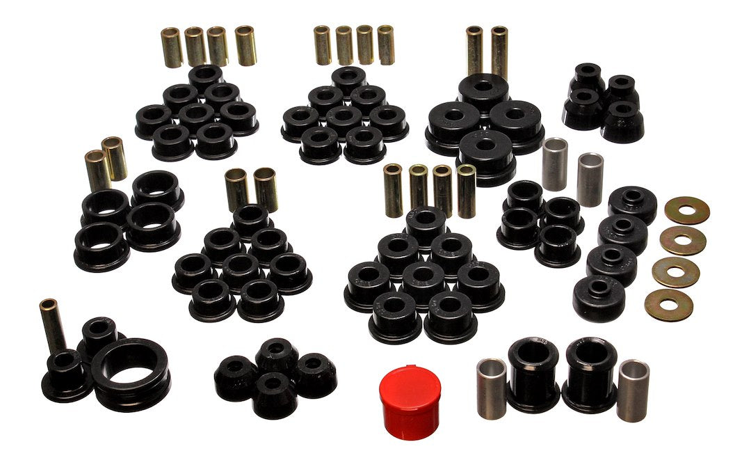 Black polyurethane suspension bushing kit from Energy Suspension part number 3.18122G
