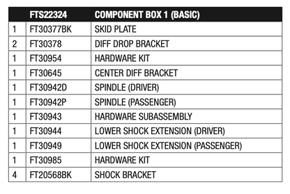 Suspension Lift Kit from Fabtech part number FTS22324