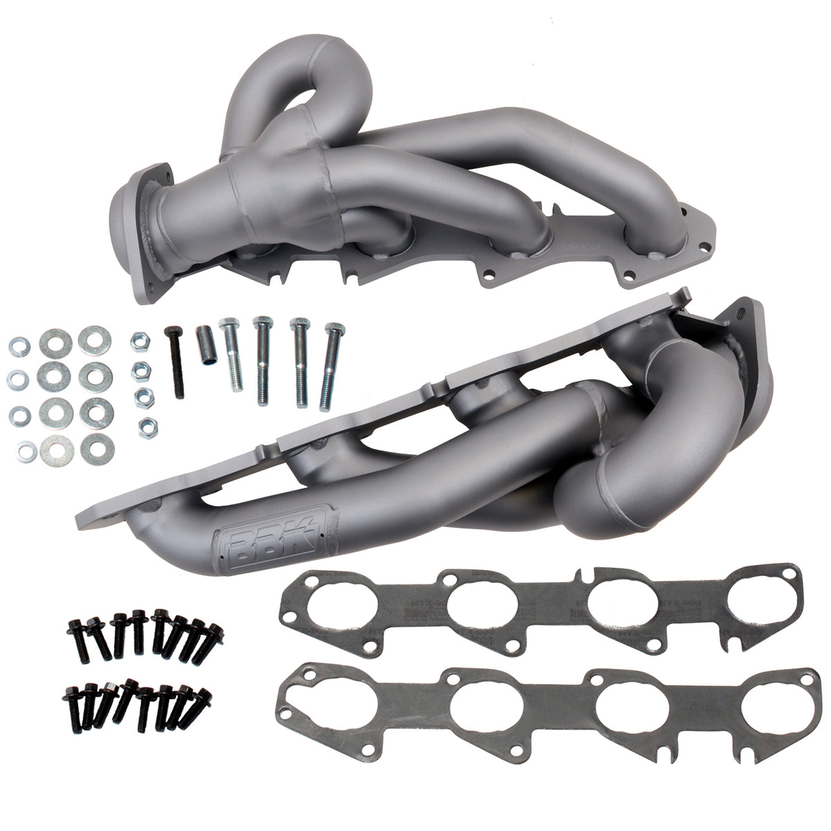 Titanuim ceramic mild steel exhaust header with mounting hardware from BBK Performance Parts part number 4014