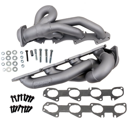 Titanuim ceramic mild steel exhaust header with mounting hardware from BBK Performance Parts part number 4014