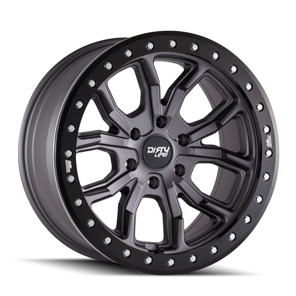Gunmetal satin gunmetal alluminum wheel 17 diameter from DIRTY LIFE part number 9303-7973MGT12