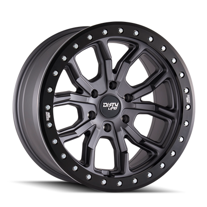 Gunmetal satin gunmetal alluminum wheel 17 diameter from DIRTY LIFE part number 9303-7973MGT12