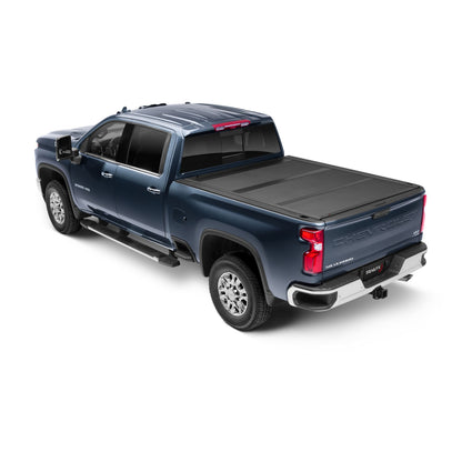 Semi-gloss textured aluminum tonneau cover with mounting hardware from TrailFX part number TFX8007