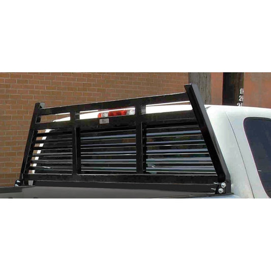 Black powder coated steel truck cab protector / headache rack with mounting hardware from Cattleman HD part number CR226BO