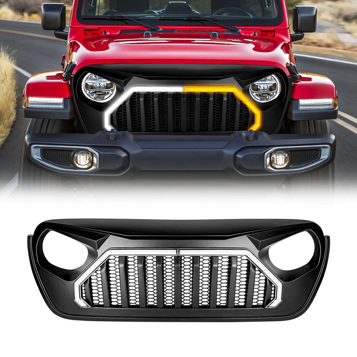 Matte black abs plastic grille from AMERICAN MODIFIED part number AMJPCA00143