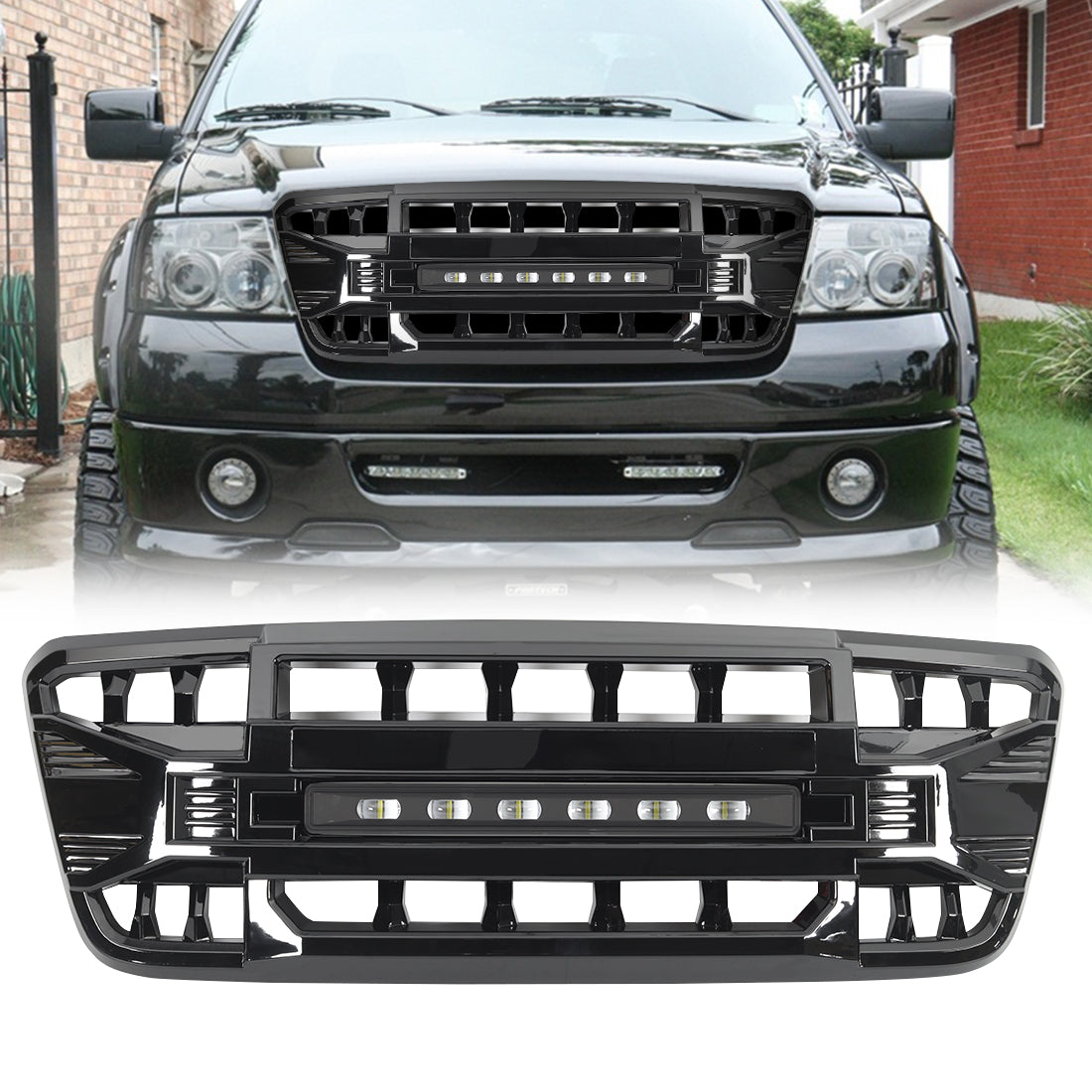 Glossy black abs plastic grille from AMERICAN MODIFIED part number AMFMAA00128