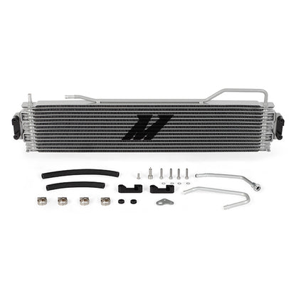 Natural aluminum automatic transmission oil cooler with mounting hardware from Mishimoto part number MMTC-K2-14