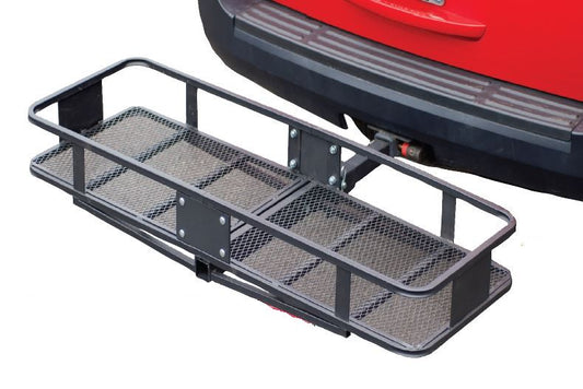 Black steel cargo carrier with mounting hardware from Husky Towing part number 81149