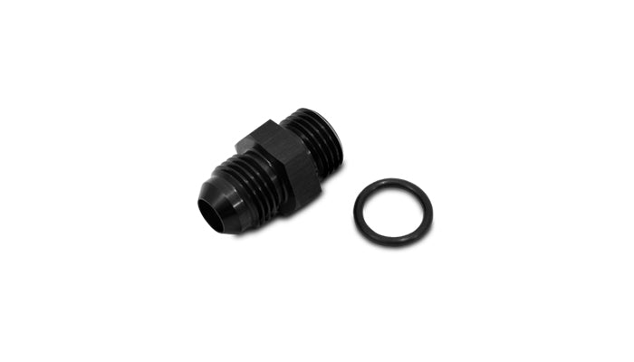 Black anodized 6061 aluminum an fitting from Vibrant Performance part number 16835
