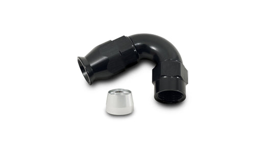Black anodized 6061 aluminum push-on hose fitting from Vibrant Performance part number 28208