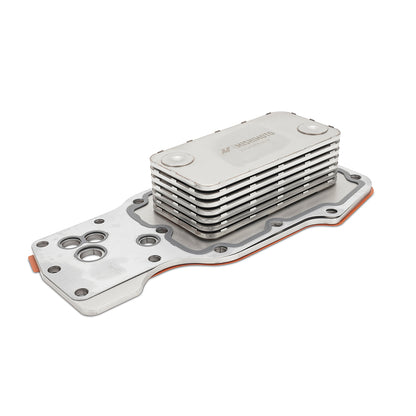 Silver anodized engine oil cooler from Mishimoto part number MMOC-RAM-03