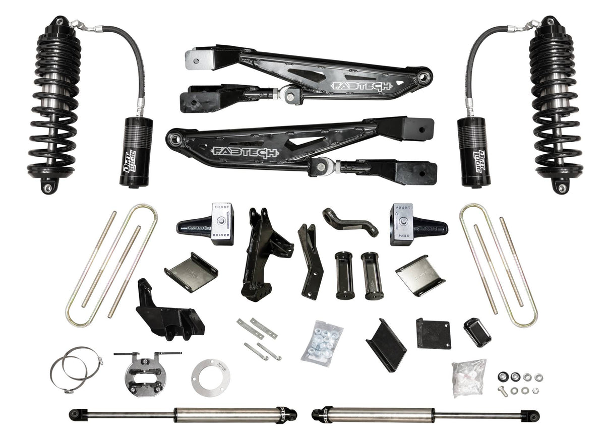 6? FTS-X RADIUS ARM SYSTEM W/ FRONT DIRT LOGIC 4.0 RESI COILOVERS & REAR DIRT LOGIC 2.25 SHOCKS – K2436DL from Fabtech part number K2436DL