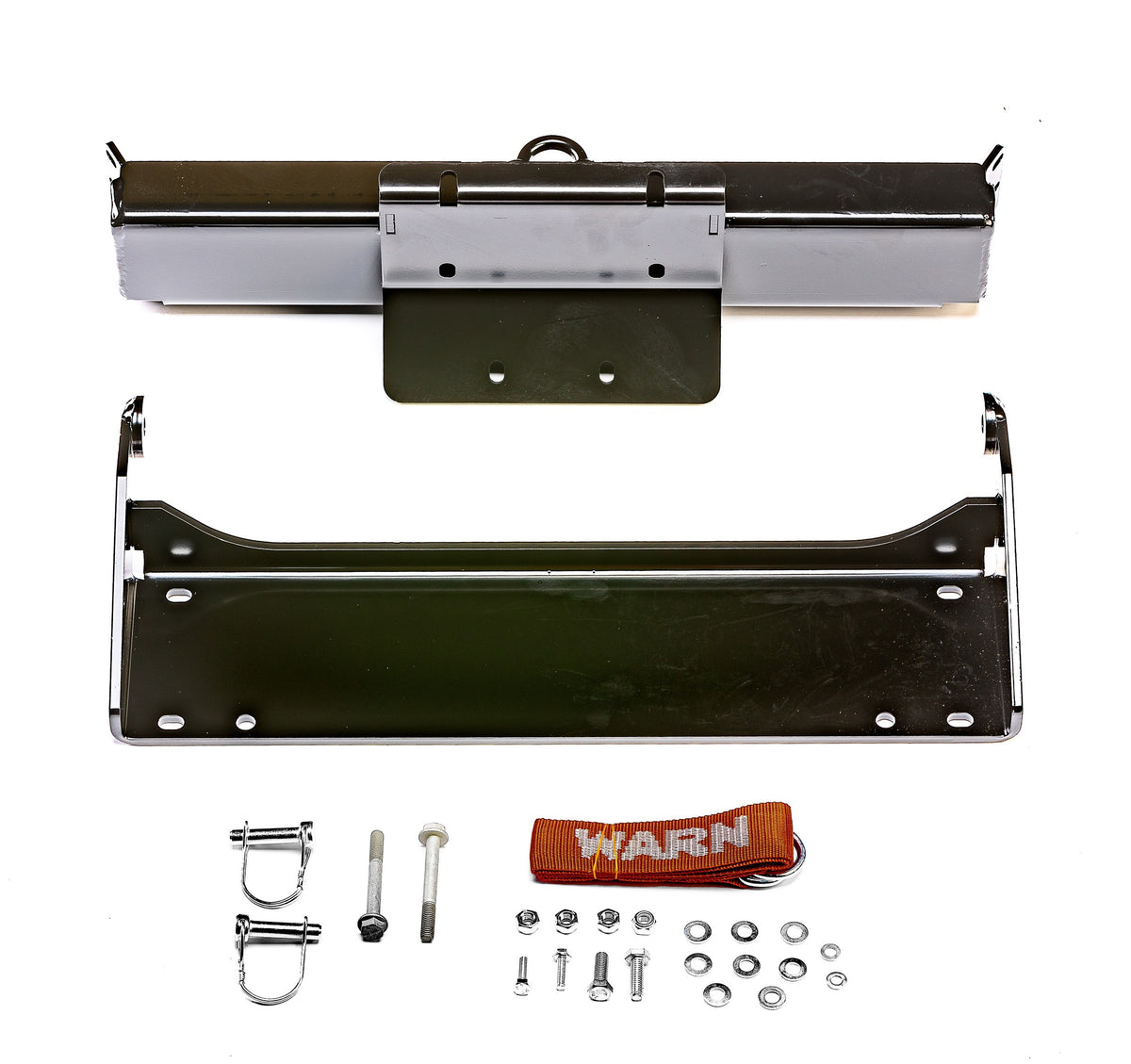 Black snow plow mount from Warn part number 106576