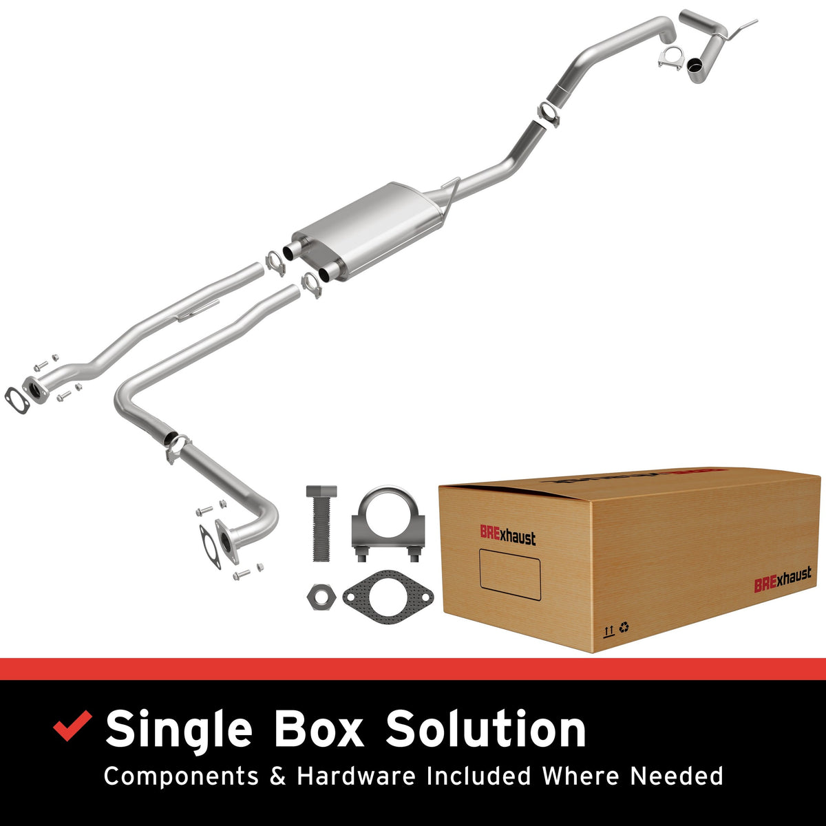 Satin exhaust system kit from BRExhaust part number 106-0296