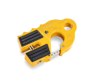 Yellow powdercoat 6061 aluminum winch hook from Factor 55 part number 00275-03