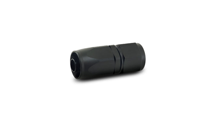 Black anodized 6061 aluminum hose end cover from Vibrant Performance part number 21020