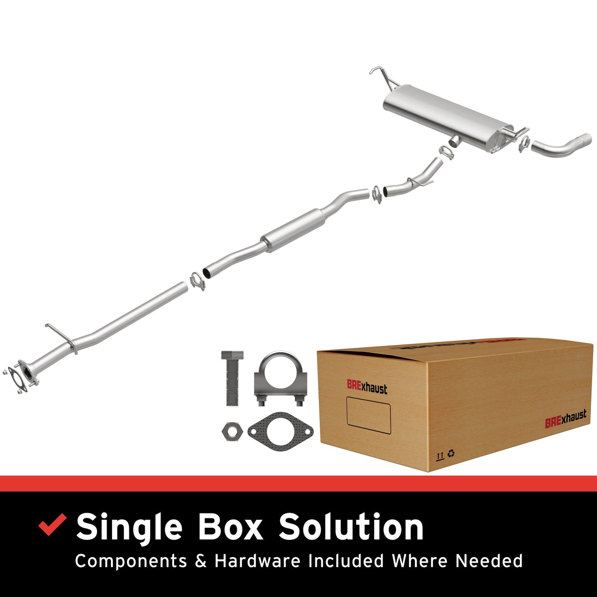 Satin exhaust system kit from BRExhaust part number 106-0243