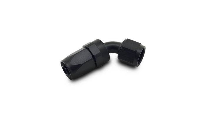 Black anodized 6061 aluminum an fitting from Vibrant Performance part number 21610