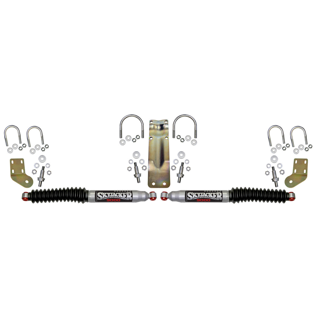 Silver steering damper kit from Skyjacker part number 9253