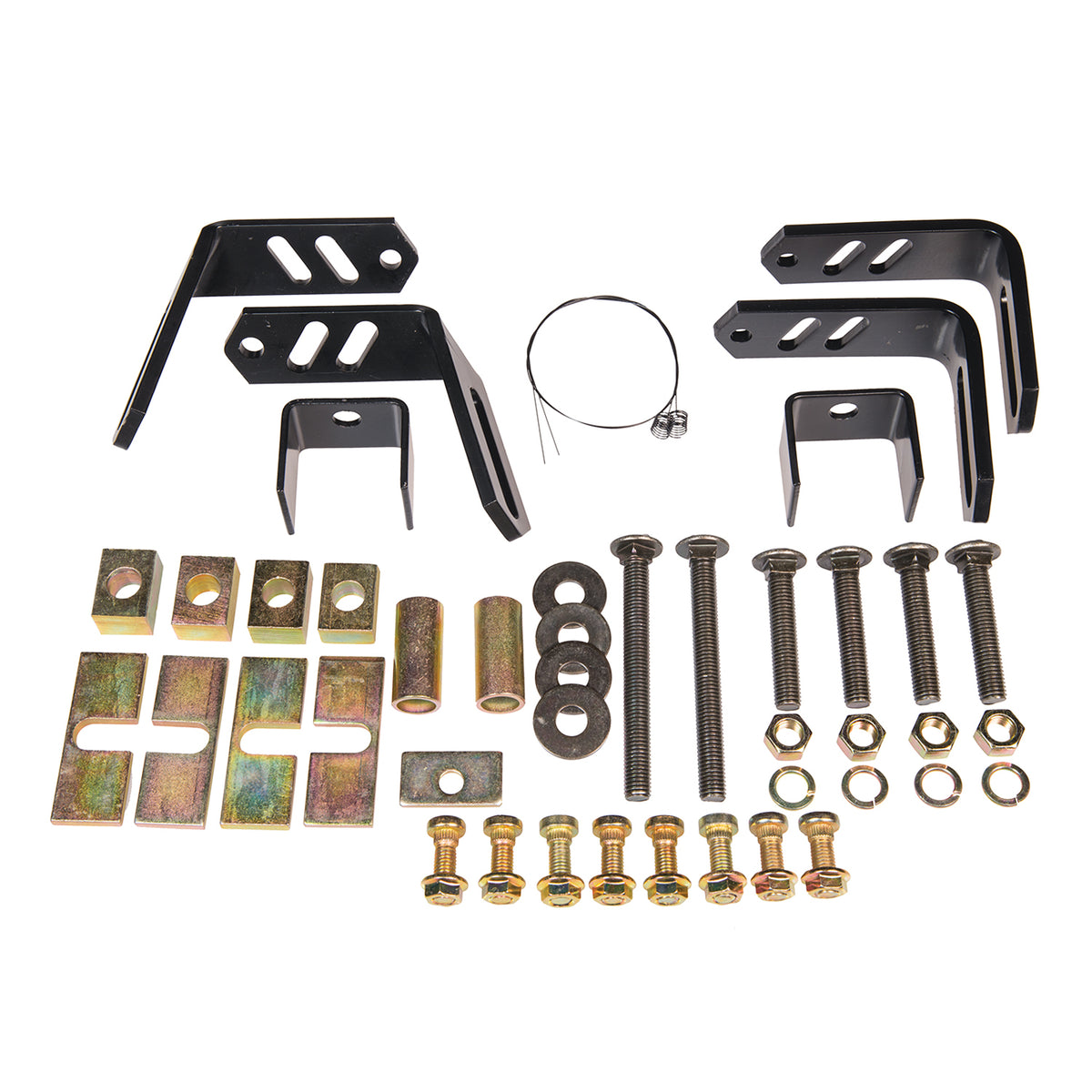 Black steel fifth wheel trailer hitch mount kit with mounting hardware from Husky Towing part number 31563