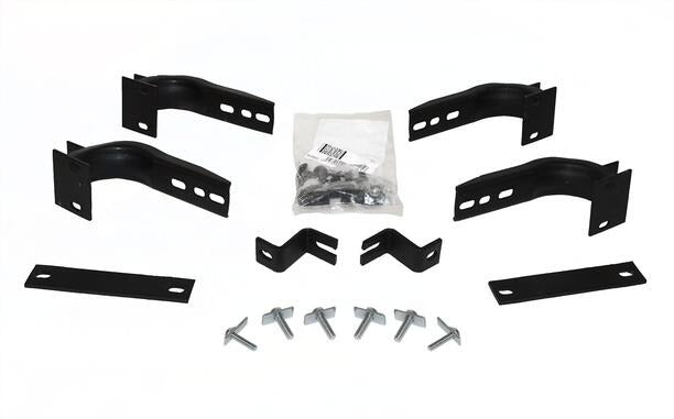 Textured black mild steel step nerf bar mount kit from Big Country part number 392445