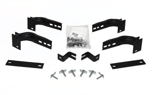 Textured black mild steel step nerf bar mount kit from Big Country part number 392445