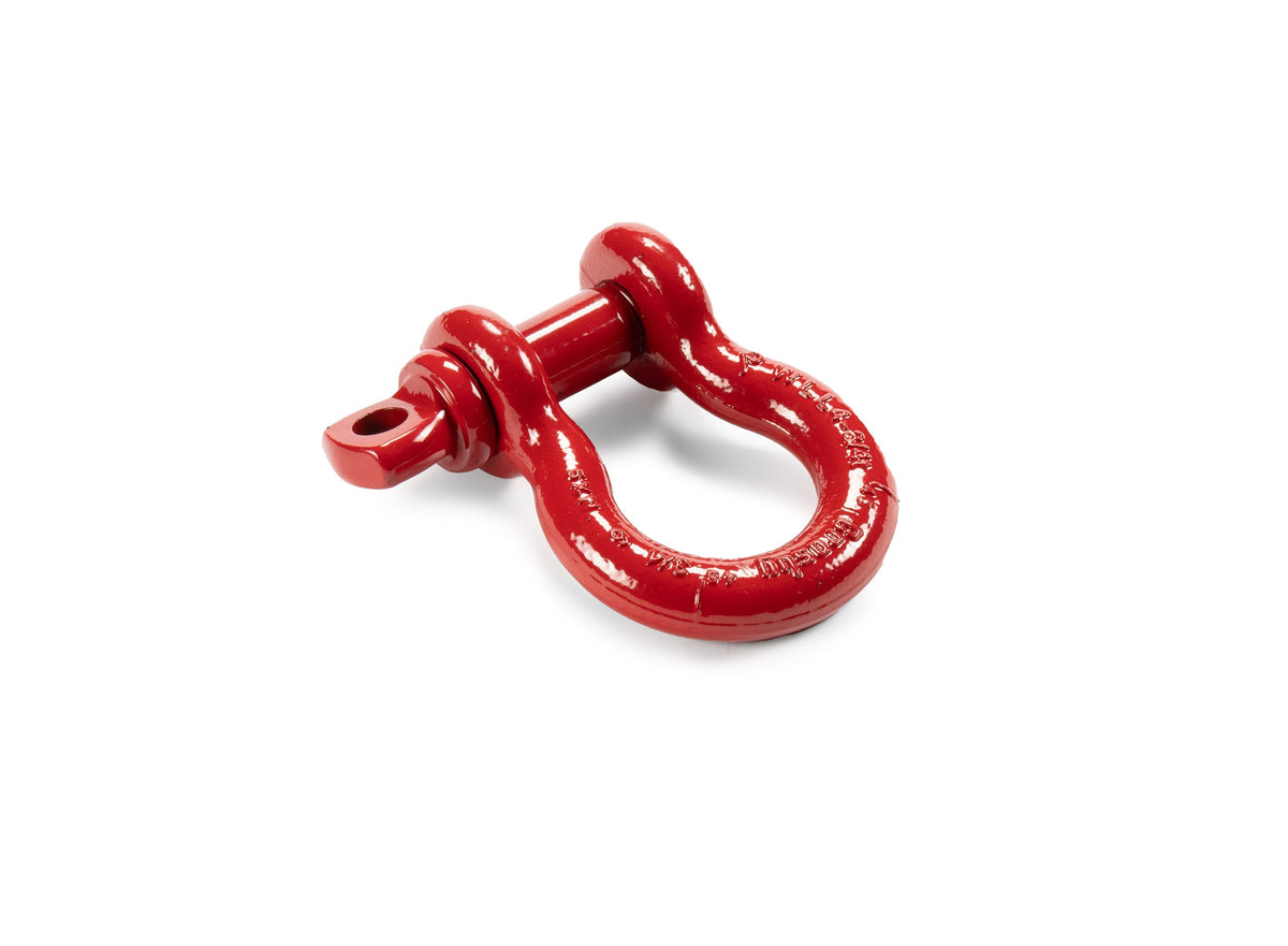 Red powdercoat steel screw pin shackle from Factor 55 part number 00064-01