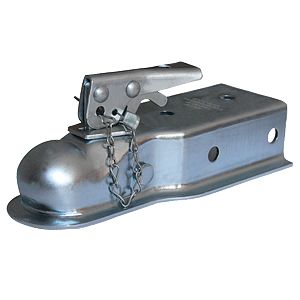 Silver bare steel trailer coupler from Husky Towing part number 87075