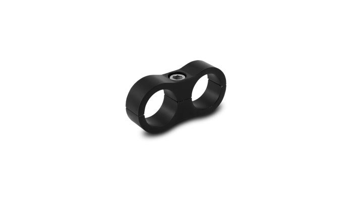 Black anodized 6061 aluminum braided hose spreader from Vibrant Performance part number 20622