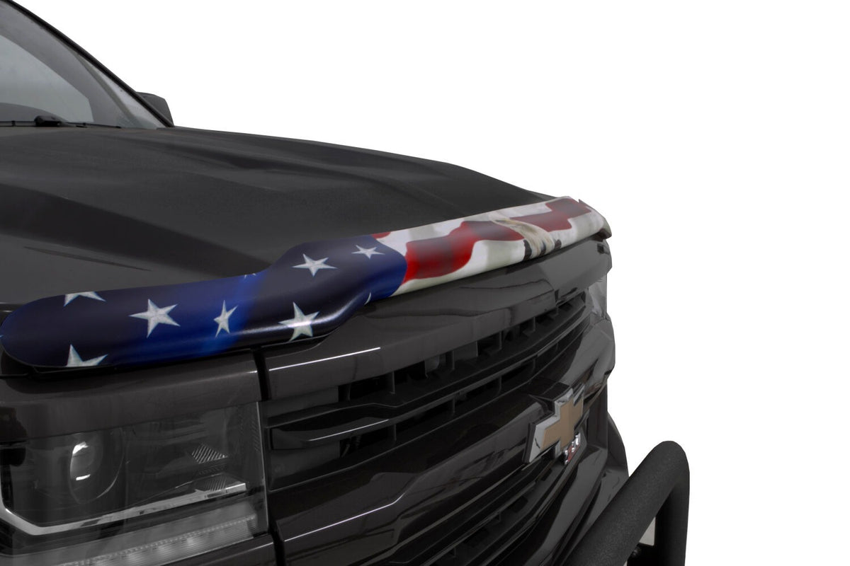 Eagle with flag modified acrylic hood deflector from Husky Liners part number 2818147