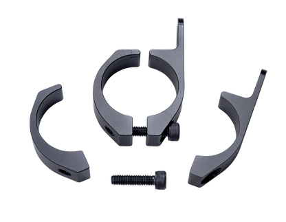 Black headlight level sensor bracket with mounting hardware from ReadyLift part number 67-21400