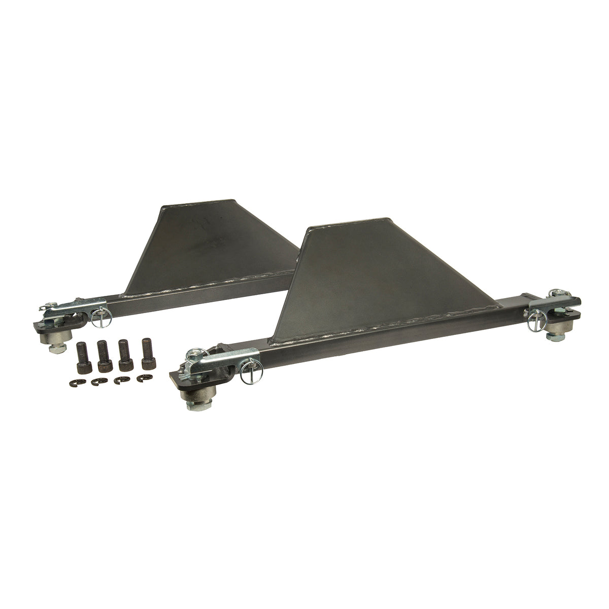 Gray powder coated steel fifth wheel trailer hitch mount leg with mounting hardware from Husky Towing part number 33000