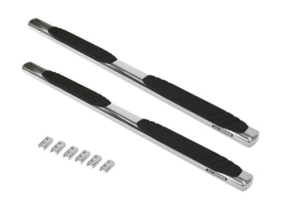 Black stainless steel step nerf bar with mounting hardware from Big Country part number 394224876