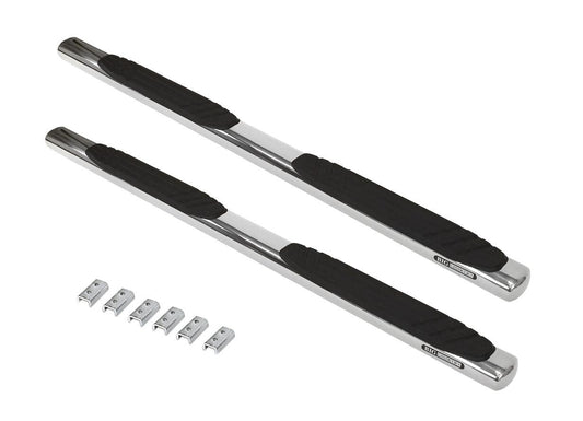 Black stainless steel step nerf bar with mounting hardware from Big Country part number 394224876