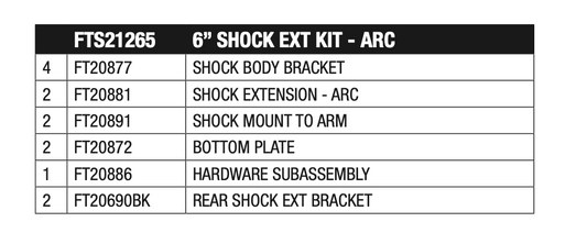 Suspension Shock Absorber Extender from Fabtech part number FTS21265