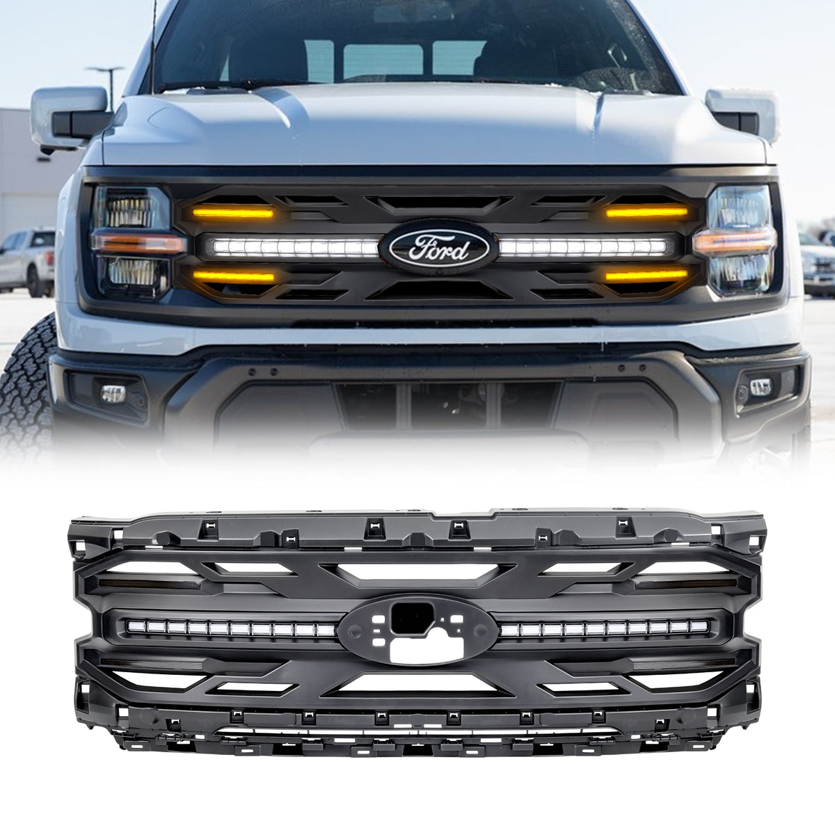 Matte black abs plastic grille from AMERICAN MODIFIED part number AMFMAA00193