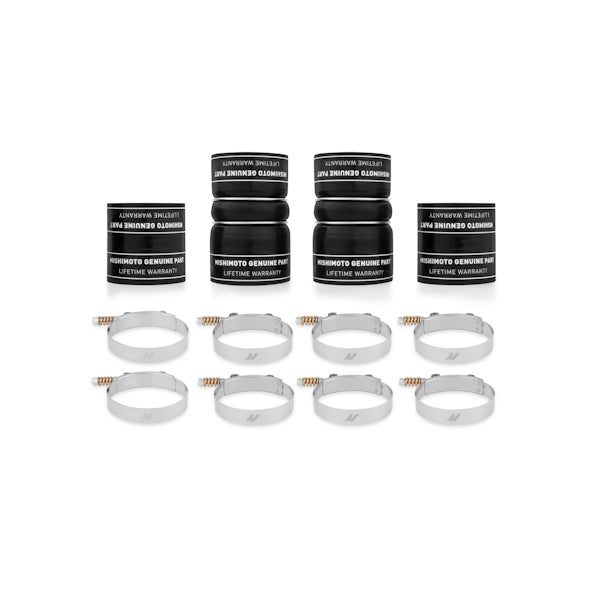 Black silicone intercooler boot kit from Mishimoto part number MMBK-F2D-99BK