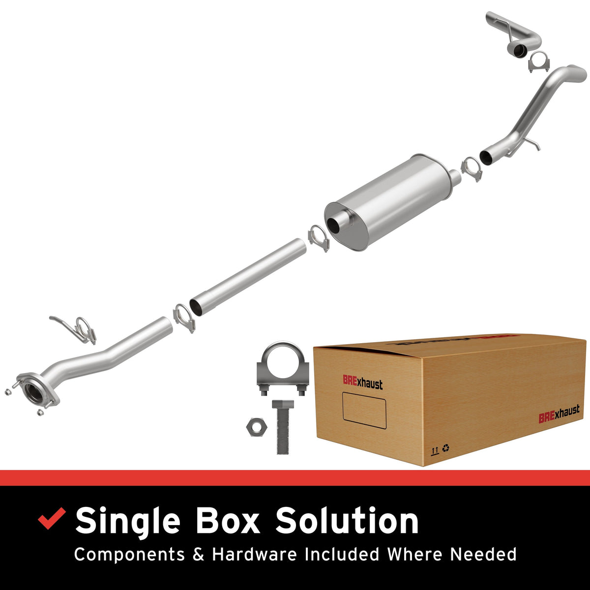 Satin exhaust system kit from BRExhaust part number 106-0011