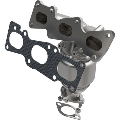 Uncoated stainless steel catalytic converter with integrated exhaust manifold from MagnaFlow Exhaust Products part number 5531089