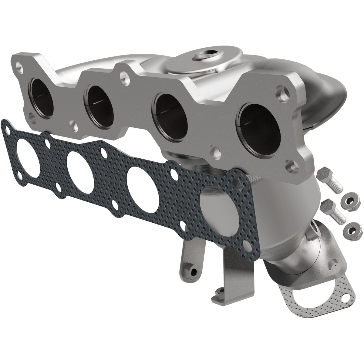 Uncoated stainless steel catalytic converter with integrated exhaust manifold from MagnaFlow Exhaust Products part number 5531590