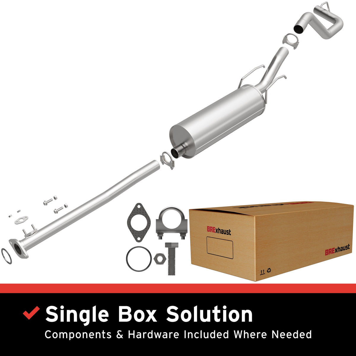 Satin exhaust system kit from BRExhaust part number 106-0219
