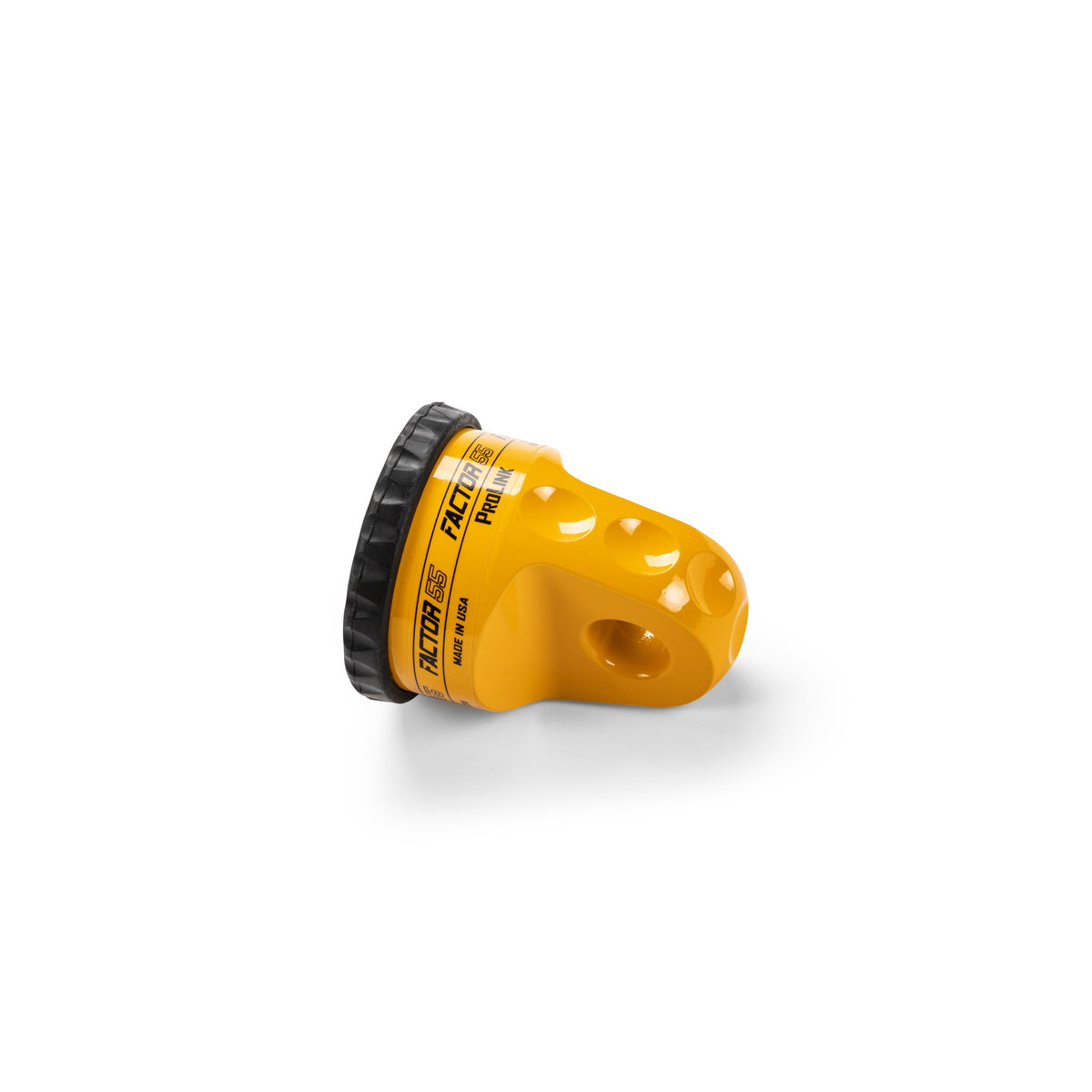 Yellow powdercoat 6061 aluminum winch shackle from Factor 55 part number 00015-03
