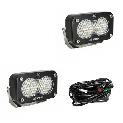 Black auxiliary light with mounting hardware from Baja Designs part number 487806