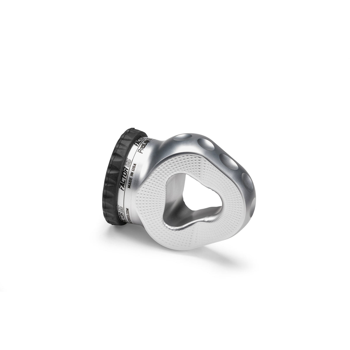 Silver bright dip anodized 6061 aluminum winch shackle from Factor 55 part number 00310-05