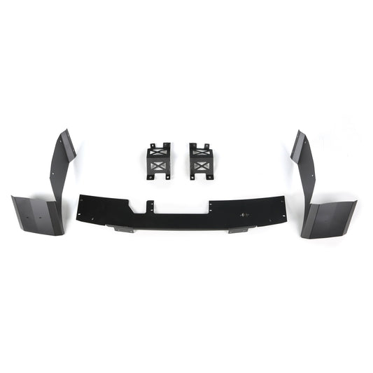 Black powder coated steel winch mount from Warn part number 110942