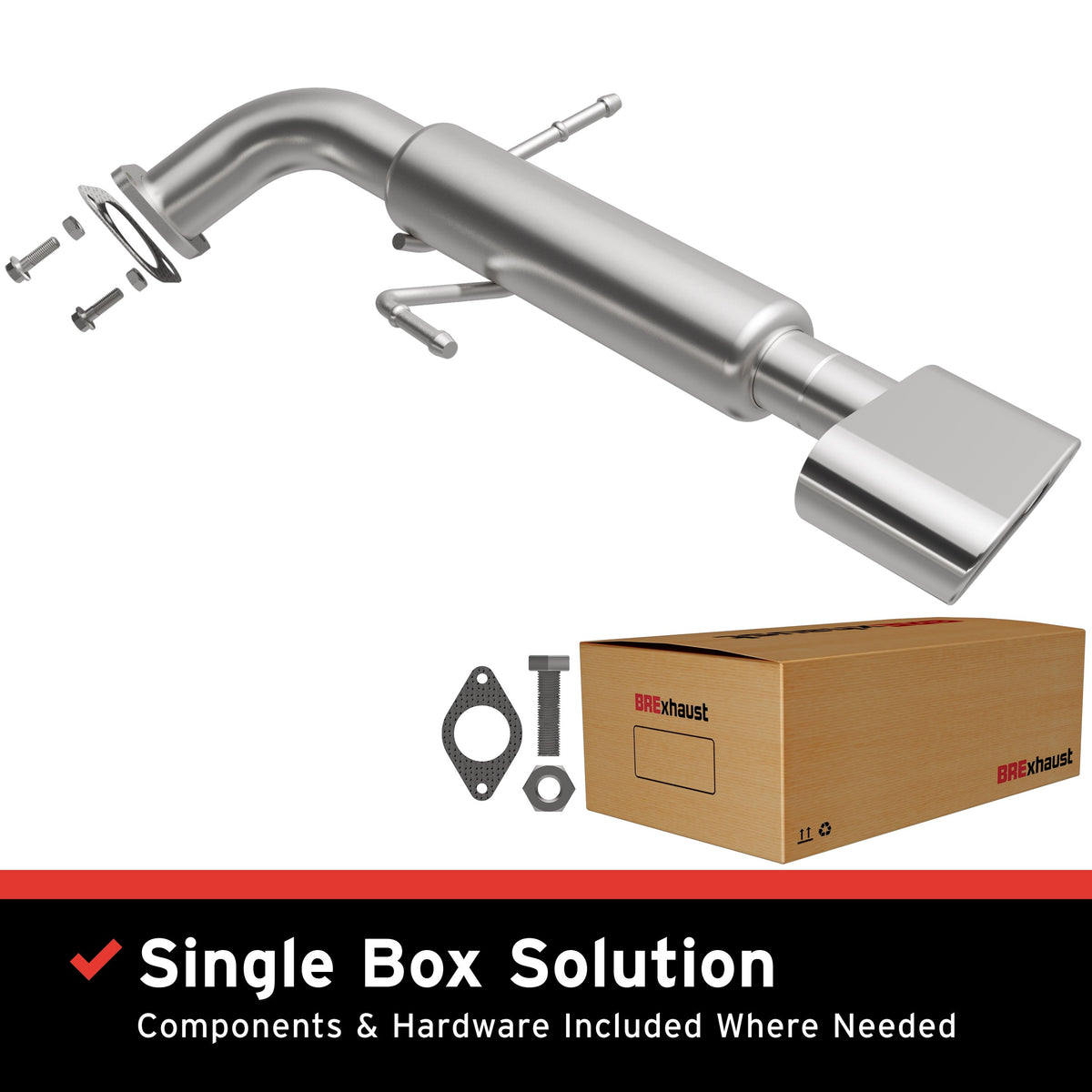 Satin exhaust system kit from BRExhaust part number 106-0800