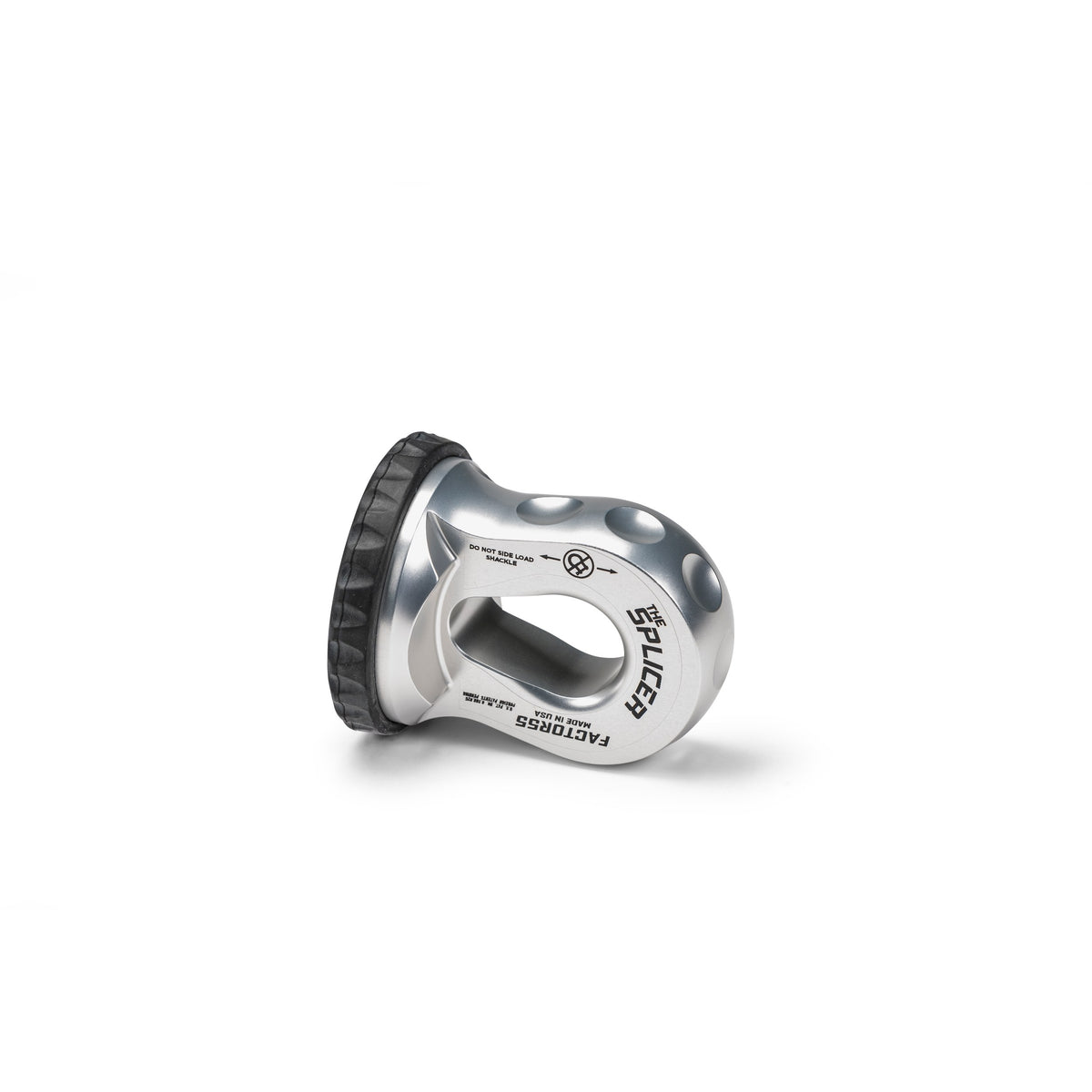 Silver bright dip anodized 6061 aluminum winch shackle from Factor 55 part number 00352-05