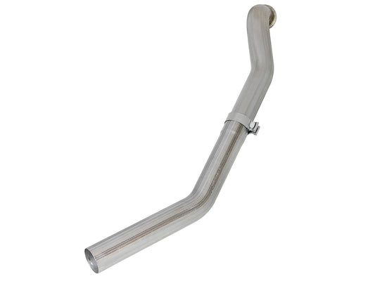 Raw natural aluminized steel turbocharger down pipe from aFe Power part number 49-03101