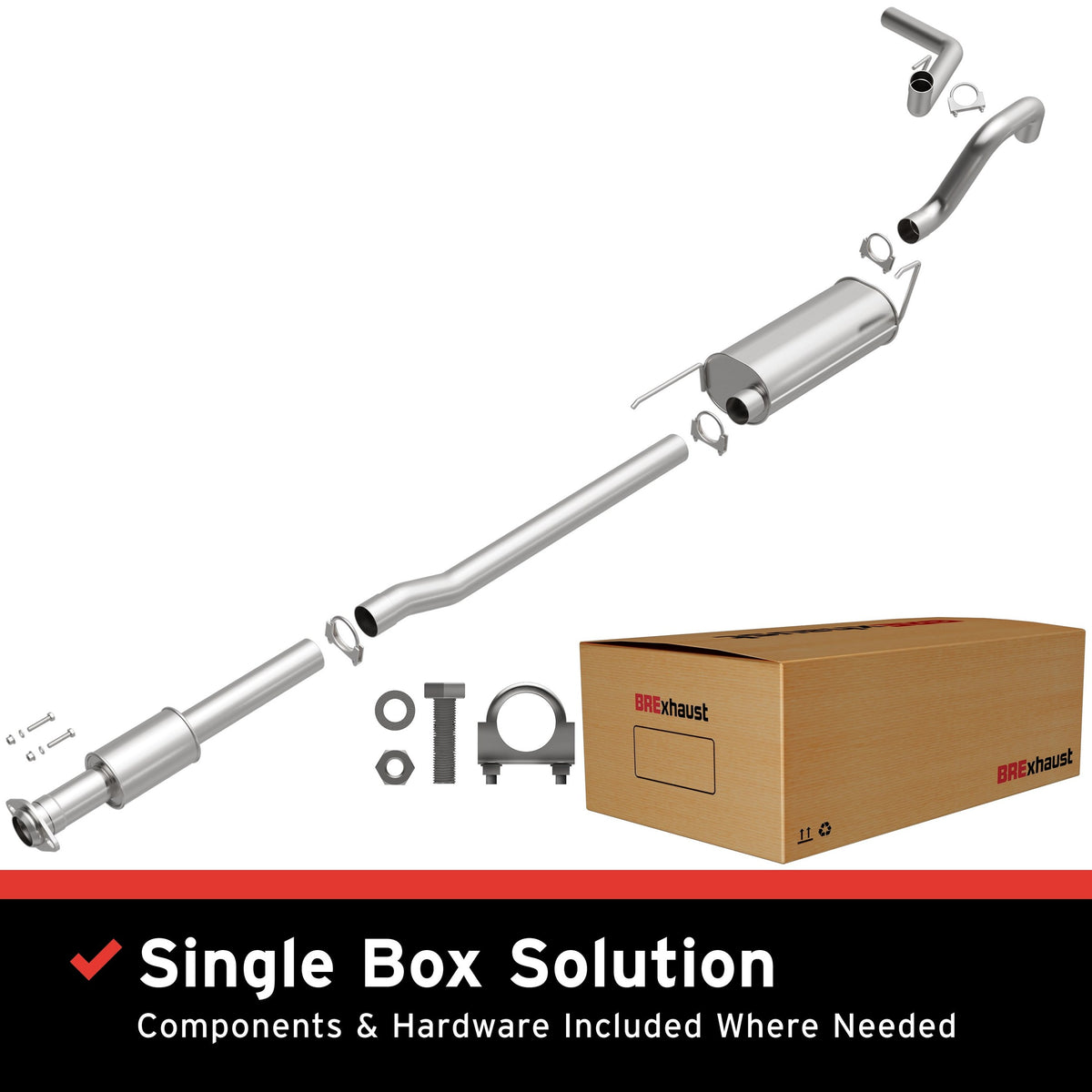 Satin exhaust system kit from BRExhaust part number 106-0511